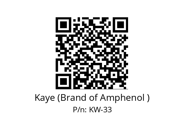   Kaye (Brand of Amphenol ) KW-33