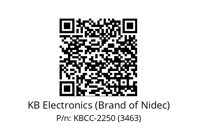   KB Electronics (Brand of Nidec) KBCC-2250 (3463)