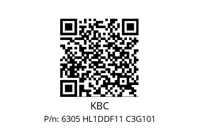   KBC 6305 HL1DDF11 C3G101