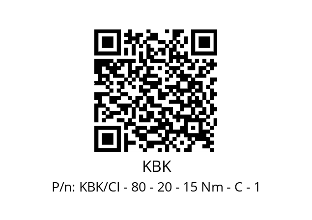   KBK KBK/CI - 80 - 20 - 15 Nm - C - 1