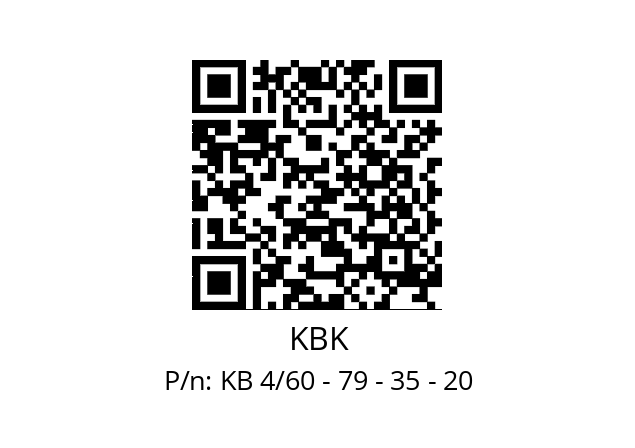   KBK KB 4/60 - 79 - 35 - 20