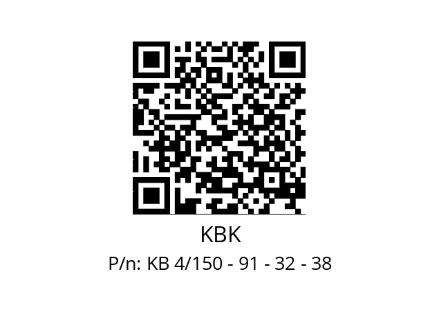   KBK KB 4/150 - 91 - 32 - 38