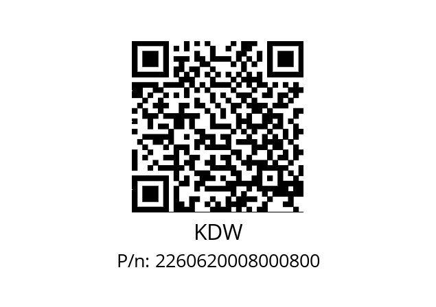   KDW 2260620008000800