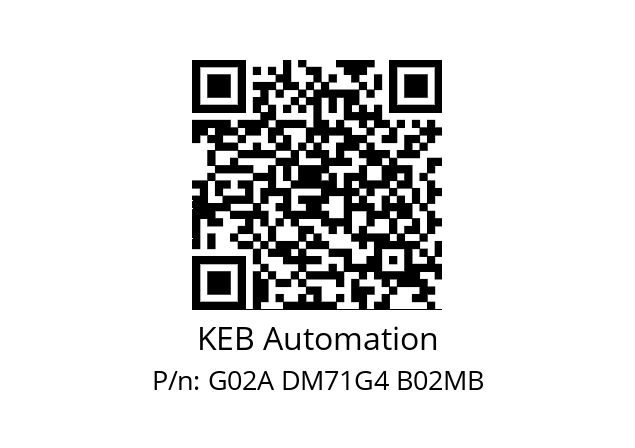   KEB Automation G02A DM71G4 B02MB