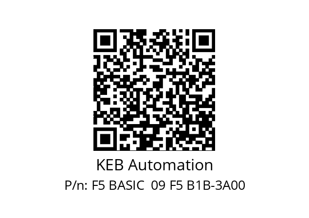   KEB Automation F5 BASIC  09 F5 B1B-3A00