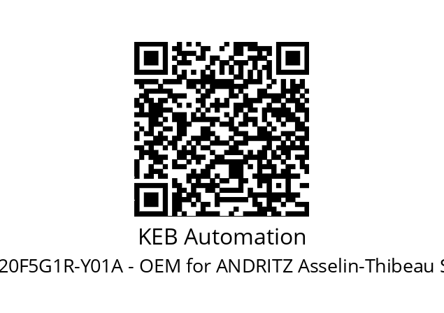   KEB Automation 20F5G1R-Y01A - OEM for ANDRITZ Asselin-Thibeau S.A.S.