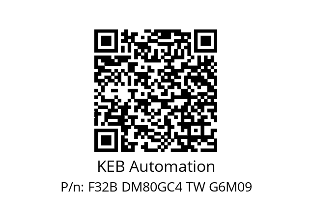   KEB Automation F32B DM80GC4 TW G6M09