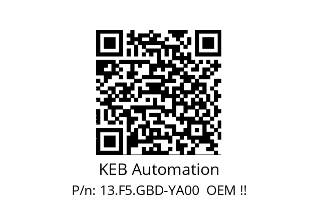   KEB Automation 13.F5.GBD-YA00  OEM !!