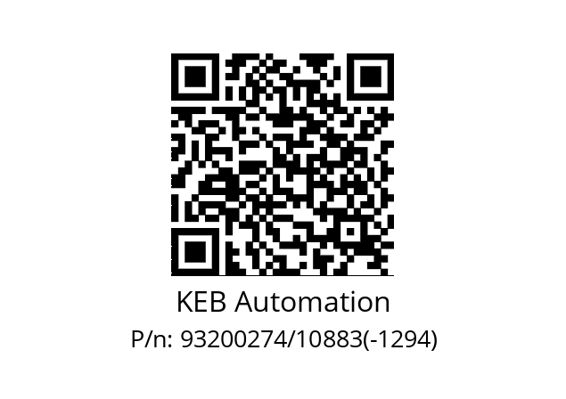   KEB Automation 93200274/10883(-1294)