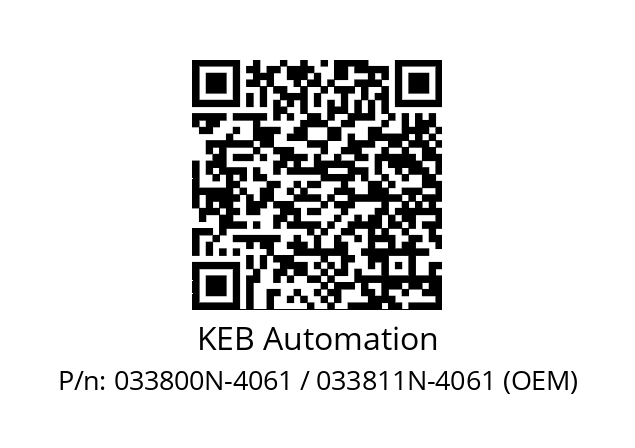   KEB Automation 033800N-4061 / 033811N-4061 (OEM)