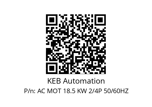   KEB Automation AC MOT 18.5 KW 2/4P 50/60HZ