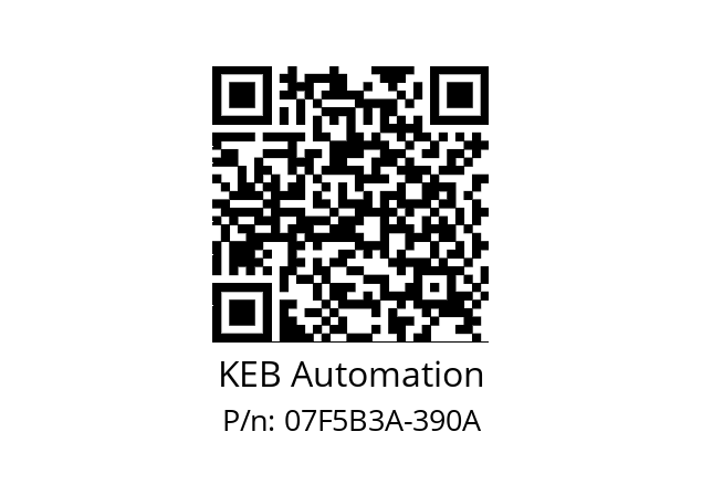   KEB Automation 07F5B3A-390A