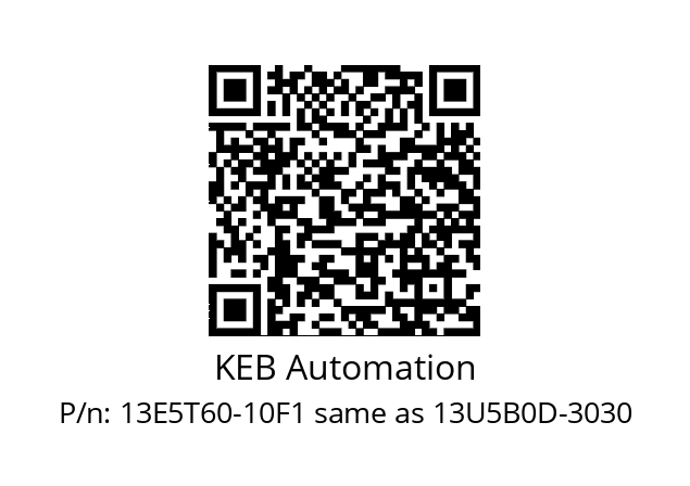   KEB Automation 13E5T60-10F1 same as 13U5B0D-3030