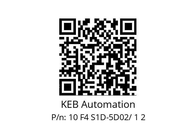   KEB Automation 10 F4 S1D-5D02/ 1 2