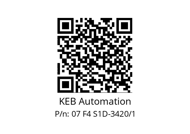   KEB Automation 07 F4 S1D-3420/1