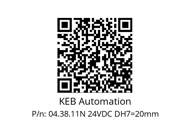   KEB Automation 04.38.11N 24VDC DH7=20mm