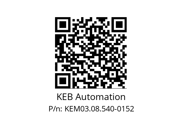   KEB Automation KEM03.08.540-0152