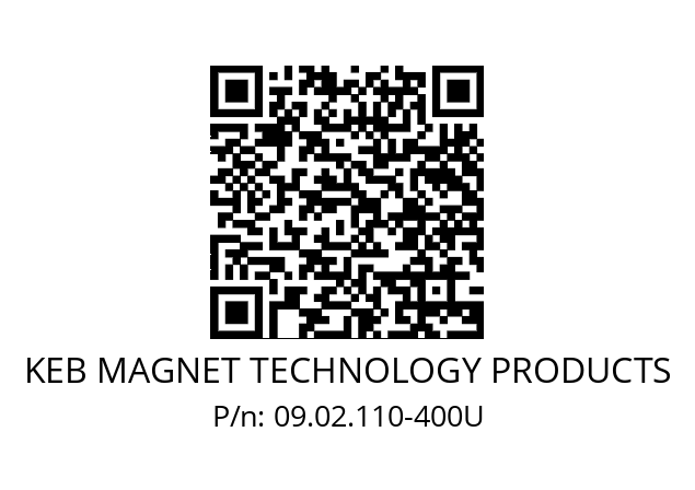   KEB MAGNET TECHNOLOGY PRODUCTS 09.02.110-400U