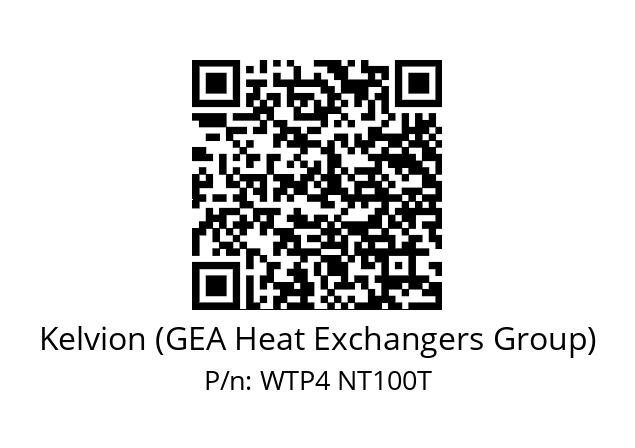   Kelvion (GEA Heat Exchangers Group) WTP4 NT100T