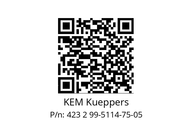   KEM Kueppers 423 2 99-5114-75-05