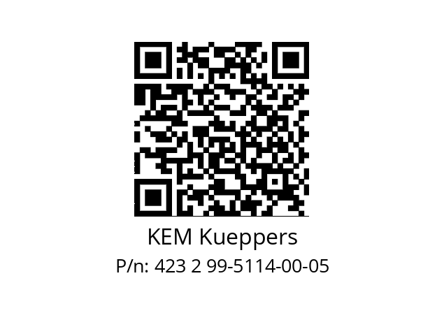   KEM Kueppers 423 2 99-5114-00-05