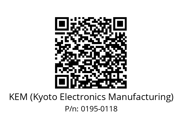   KEM (Kyoto Electronics Manufacturing) 0195-0118