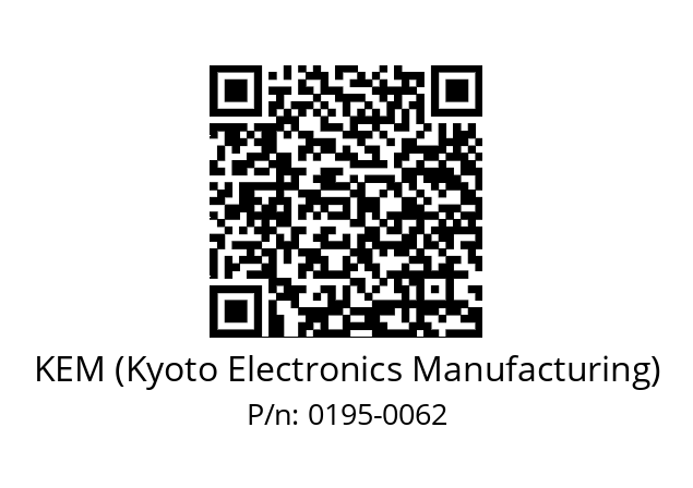   KEM (Kyoto Electronics Manufacturing) 0195-0062