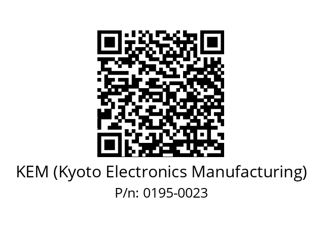   KEM (Kyoto Electronics Manufacturing) 0195-0023