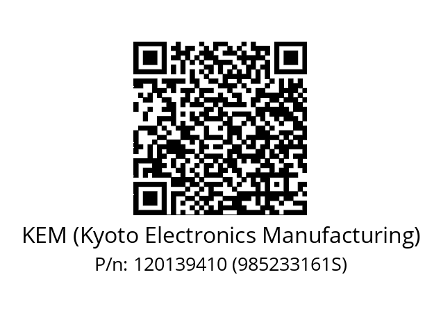   KEM (Kyoto Electronics Manufacturing) 120139410 (985233161S)