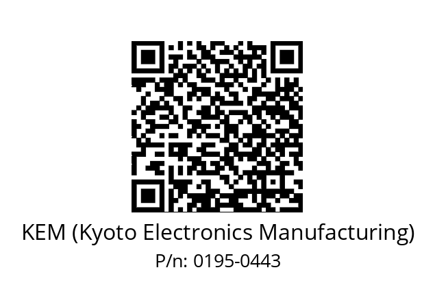   KEM (Kyoto Electronics Manufacturing) 0195-0443