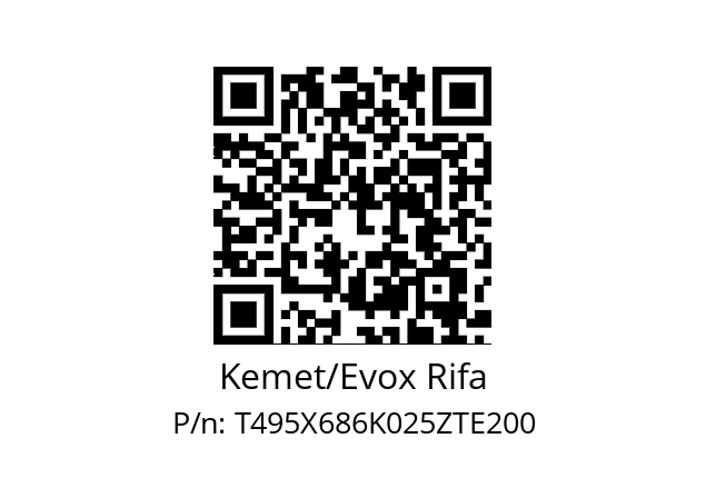   Kemet/Evox Rifa T495X686K025ZTE200