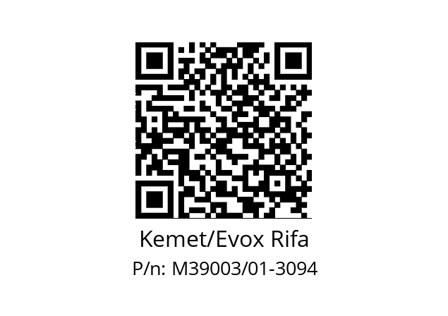   Kemet/Evox Rifa M39003/01-3094