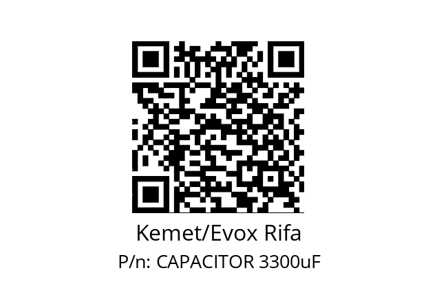   Kemet/Evox Rifa CAPACITOR 3300uF