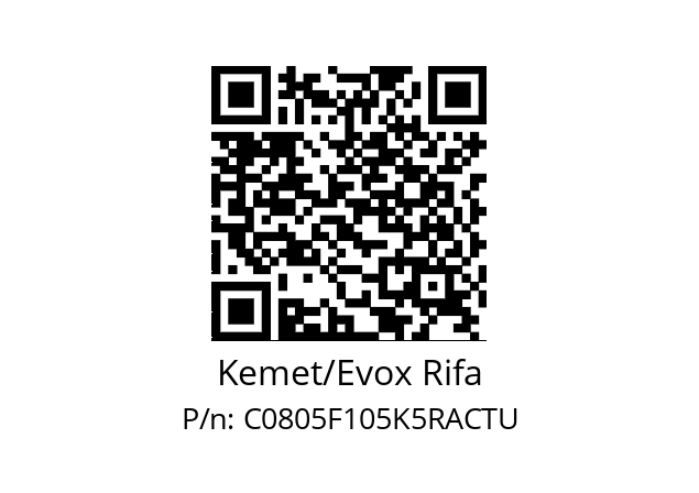   Kemet/Evox Rifa C0805F105K5RACTU