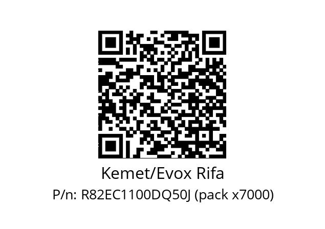   Kemet/Evox Rifa R82EC1100DQ50J (pack x7000)