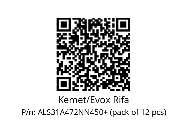   Kemet/Evox Rifa ALS31A472NN450+ (pack of 12 pcs)