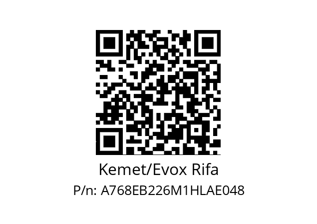   Kemet/Evox Rifa A768EB226M1HLAE048