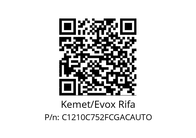   Kemet/Evox Rifa C1210C752FCGACAUTO