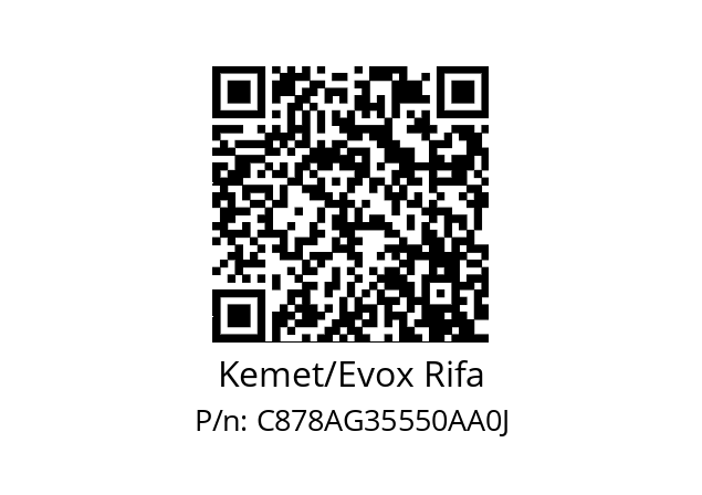  80-C878AG35550AA0J Kemet/Evox Rifa C878AG35550AA0J