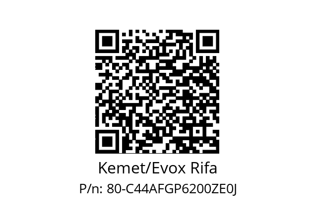  C44AFGP6200ZE0J Kemet/Evox Rifa 80-C44AFGP6200ZE0J