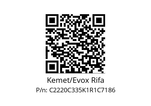   Kemet/Evox Rifa C2220C335K1R1C7186