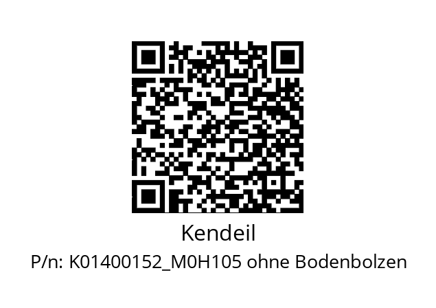   Kendeil K01400152_M0H105 ohne Bodenbolzen