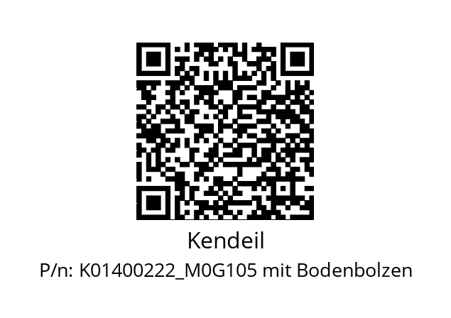   Kendeil K01400222_M0G105 mit Bodenbolzen