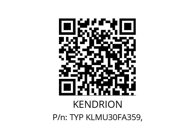   KENDRION TYP KLMU30FA359,