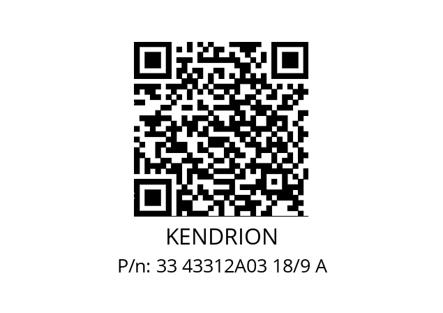   KENDRION 33 43312A03 18/9 A