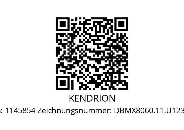   KENDRION 1145854 Zeichnungsnummer: DBMX8060.11.U123-23