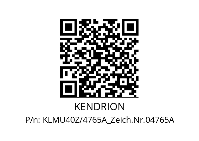   KENDRION KLMU40Z/4765A_Zeich.Nr.04765A