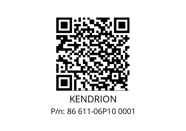   KENDRION 86 611-06P10 0001