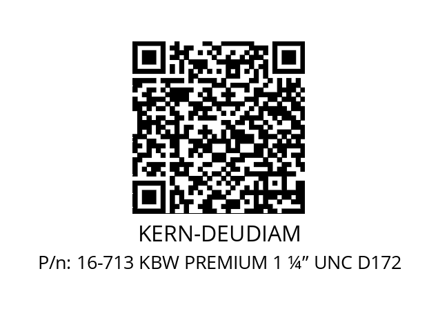   KERN-DEUDIAM 16-713 KBW PREMIUM 1 ¼” UNC D172