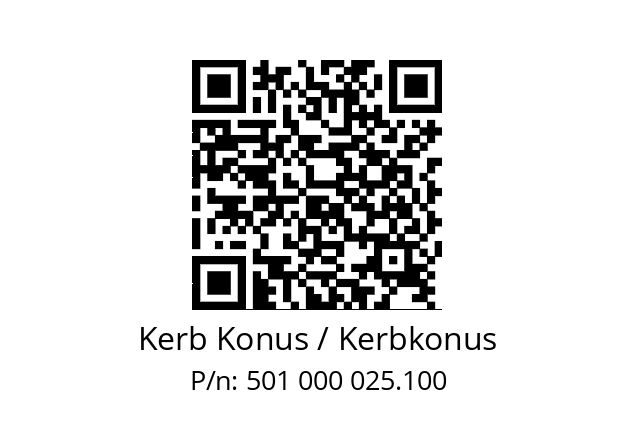   Kerb Konus / Kerbkonus 501 000 025.100